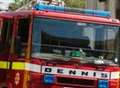 Hot coals spark garden blaze