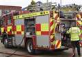 Cricket pavilion catches fire