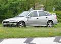 Abandoned car - or an art installation? Crash site intact for fortnight