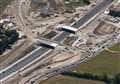 Aerial photos show M20 junction from above