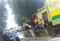 Two suffer burns after car blaze