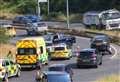 Lane blocked near M20 after crash