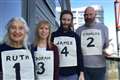 Three generations of one family undertake marathon on balcony