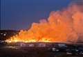 Fireworks finale at model aircraft display sparks huge blaze