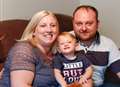 Couple thank medics who saved tiny son's life