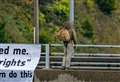 Major road closed for seven hours due to one-man protest 