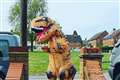 Giant dinosaur delights neighbours during coronavirus lockdown