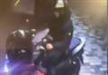 Moment moped raiders smash into salon