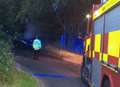 Fire crews tackle car blaze 