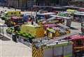 Pensioner airlifted after being hit by bus at shelter