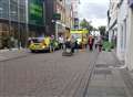 Pensioner taken to hospital after collapsing