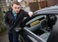 Anger of Jag owner after catapult yobs damage car