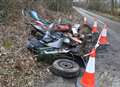 Road closed after asbestos dumped