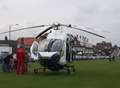 Air ambulance lands at seafront after fall