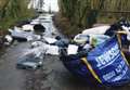 Fly-tipping waste blocked lane