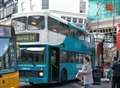 Lucky escape as double decker hits scaffolding