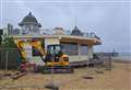 Section of beach closed off as council digs below 100-year-old seafront landmark