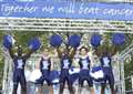 Male cheerleaders at women-only Race for Life