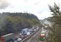 Lorry fire on M25