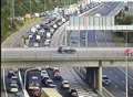 Motorbike and car crash on M20