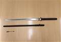 Office seize huge sword after traffic stop