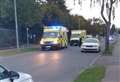 Police block off road near primary school