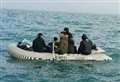 Migrants in broken down dinghy saved