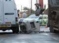 Digger used in store ram-raid