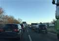 Traffic queuing after A249 crash