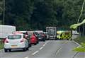 Delays after crash on major route