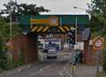 Lorry crashes into bridge near train station