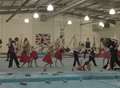 Gymnasts perform Christmas display