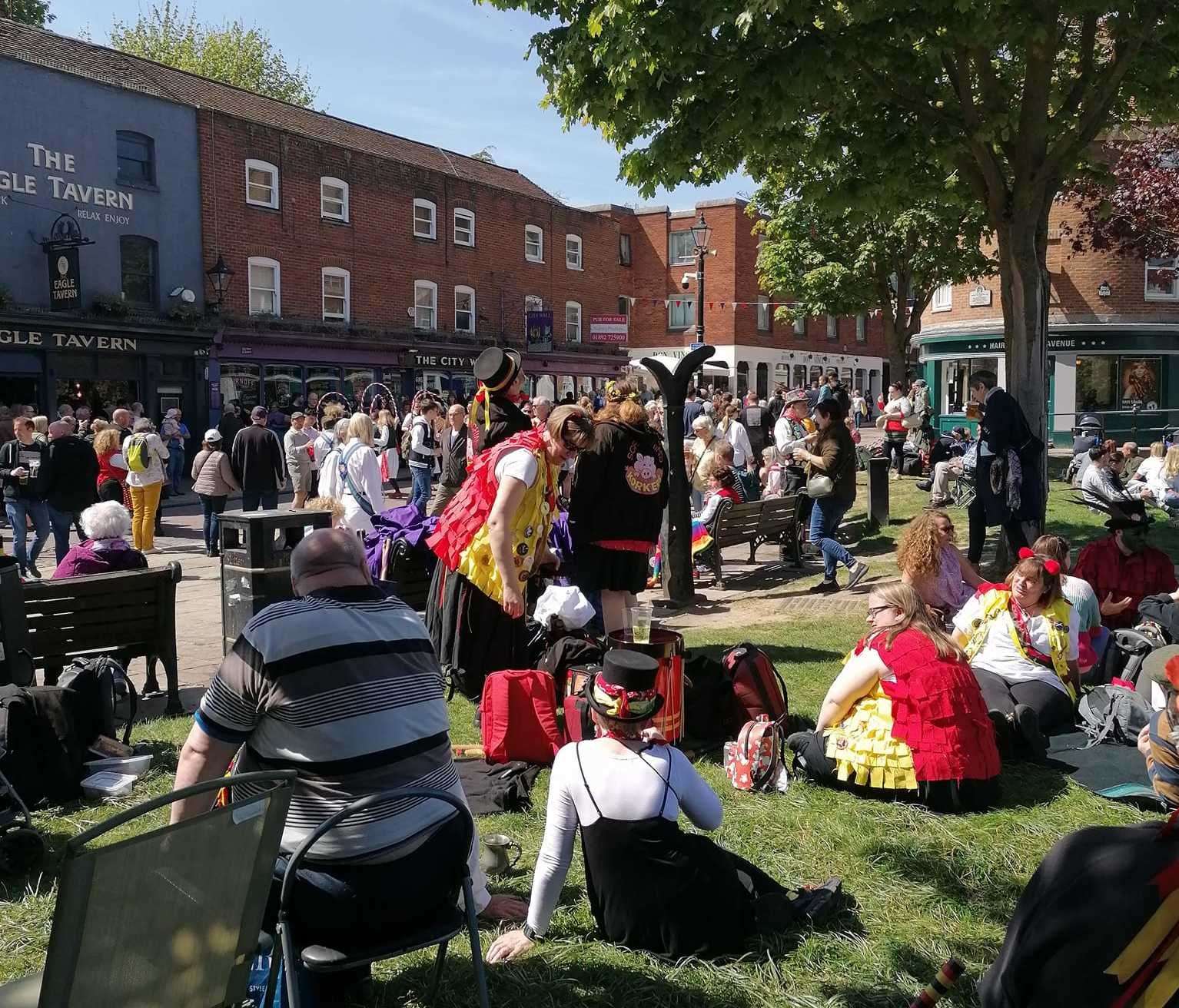 Big crowds have gathered for the festival's first day Picture: David Newport