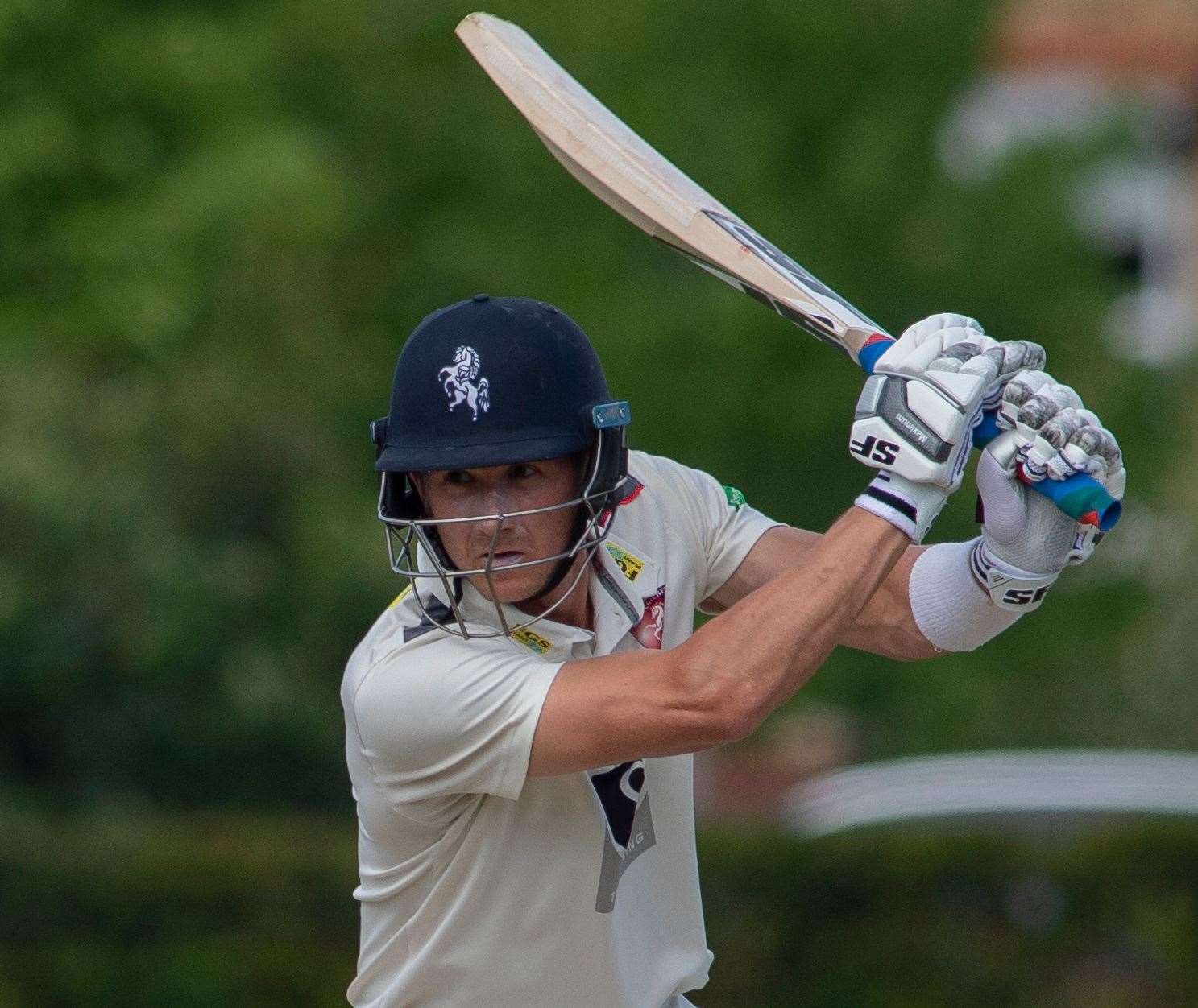 Joe Denly in action against Warwickshire. Picture: Ady Kerry