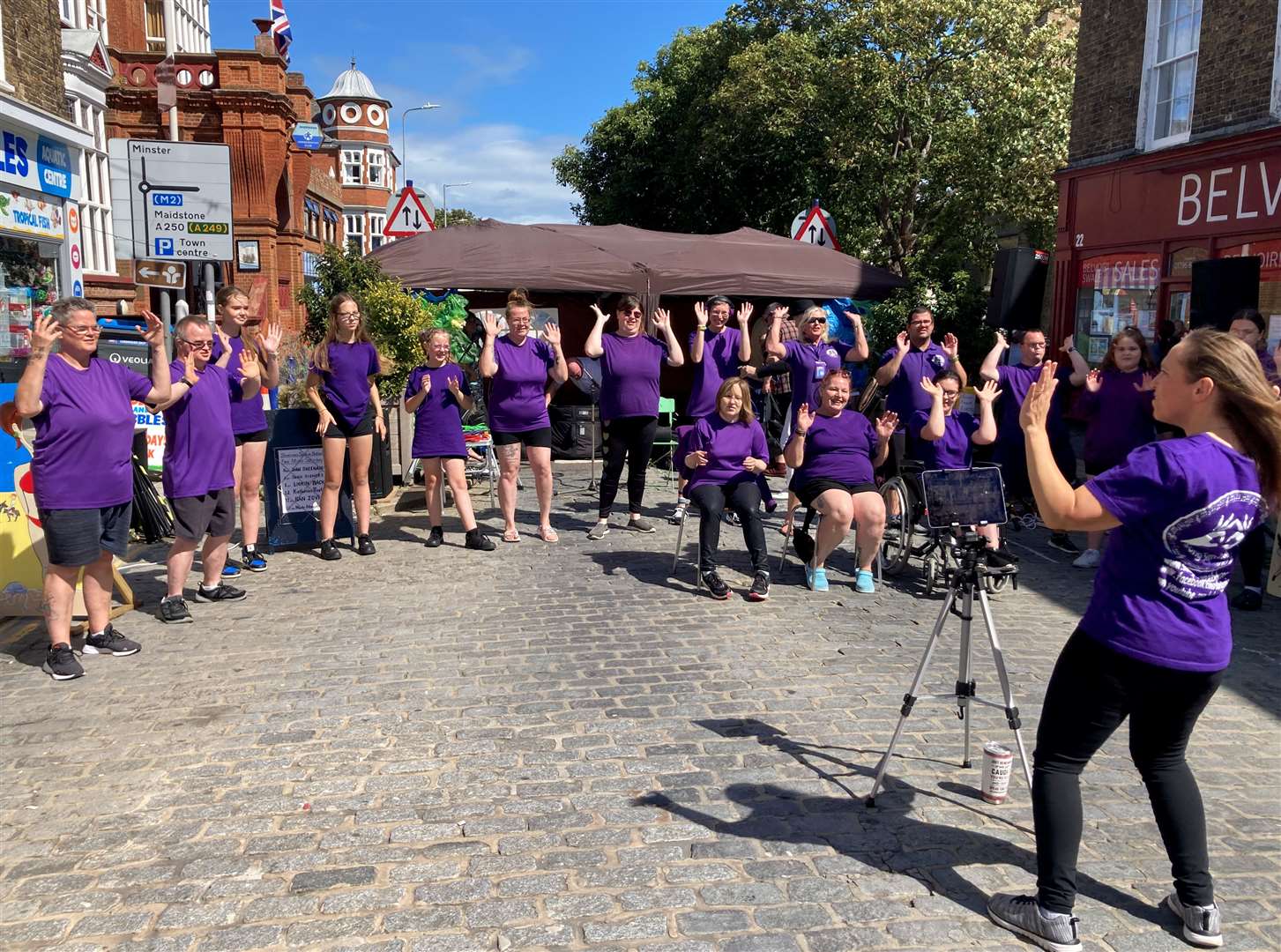 The Song Signers in action in Broadway, Sheerness