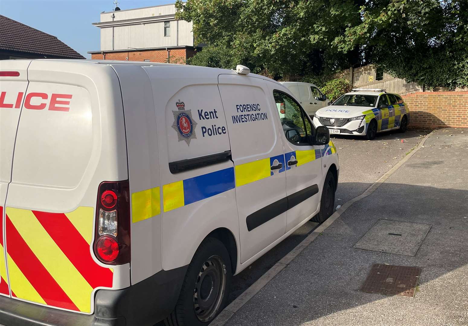 A forensic van in Mercury Close, Borstal, last Tuesday