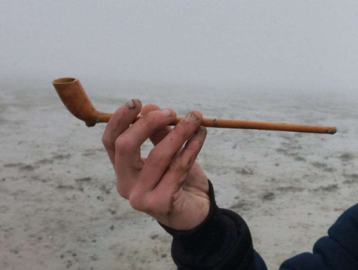 A clay pipe found by Adam Gates. Picture: Adam Gates