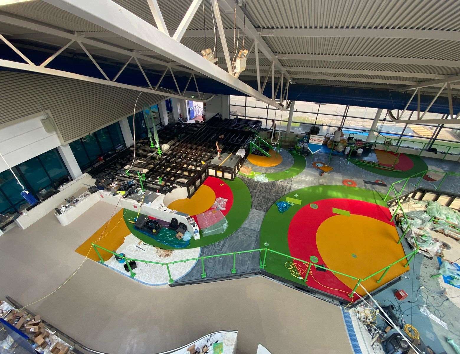 The new-look Aztec-themed pool is starting to take shape. Picture: Maidstone Leisure Centre