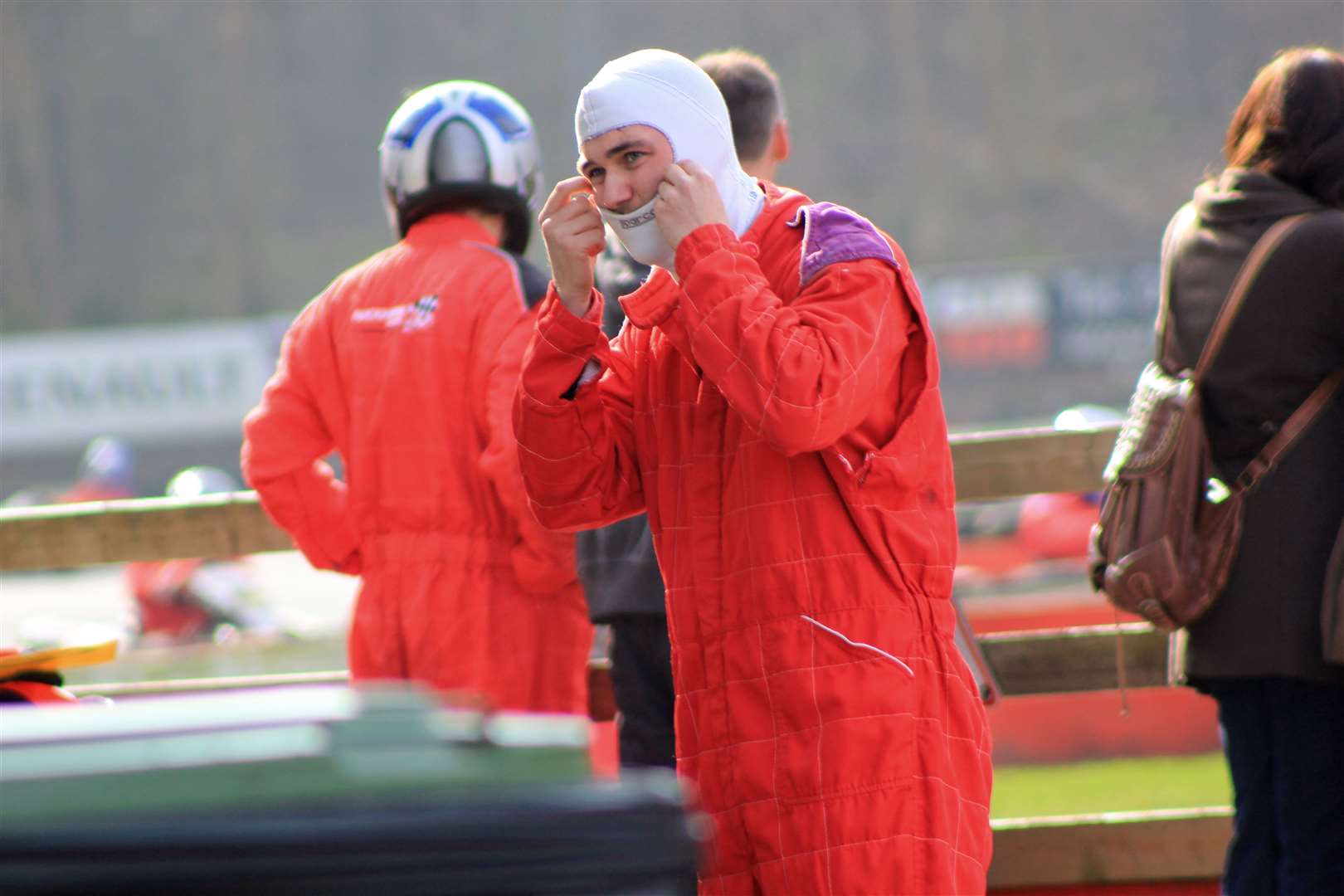 Andrew Jordan gets ready to race. Picture - Joe Wright