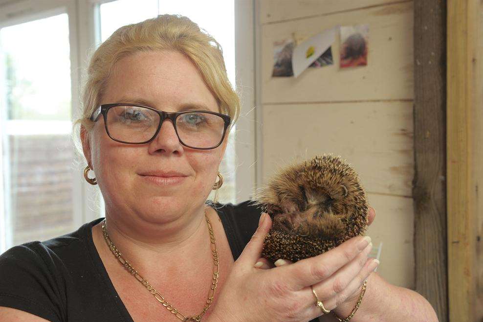 Kelly with new patient, Dennis