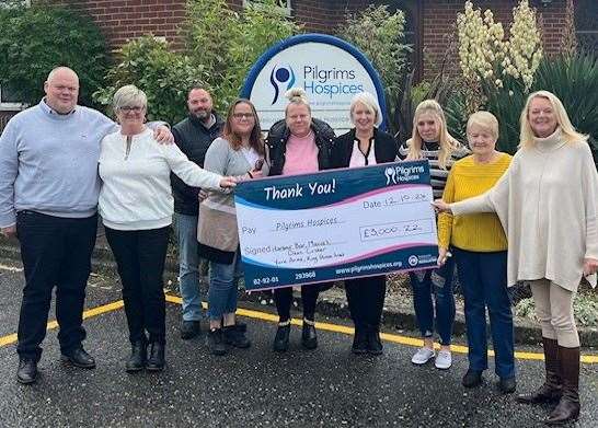 A fundraising day in Alec Monk's memory raised £2,580, with a further £420 donated by friends and family. Picture: Pilgrims Hospices