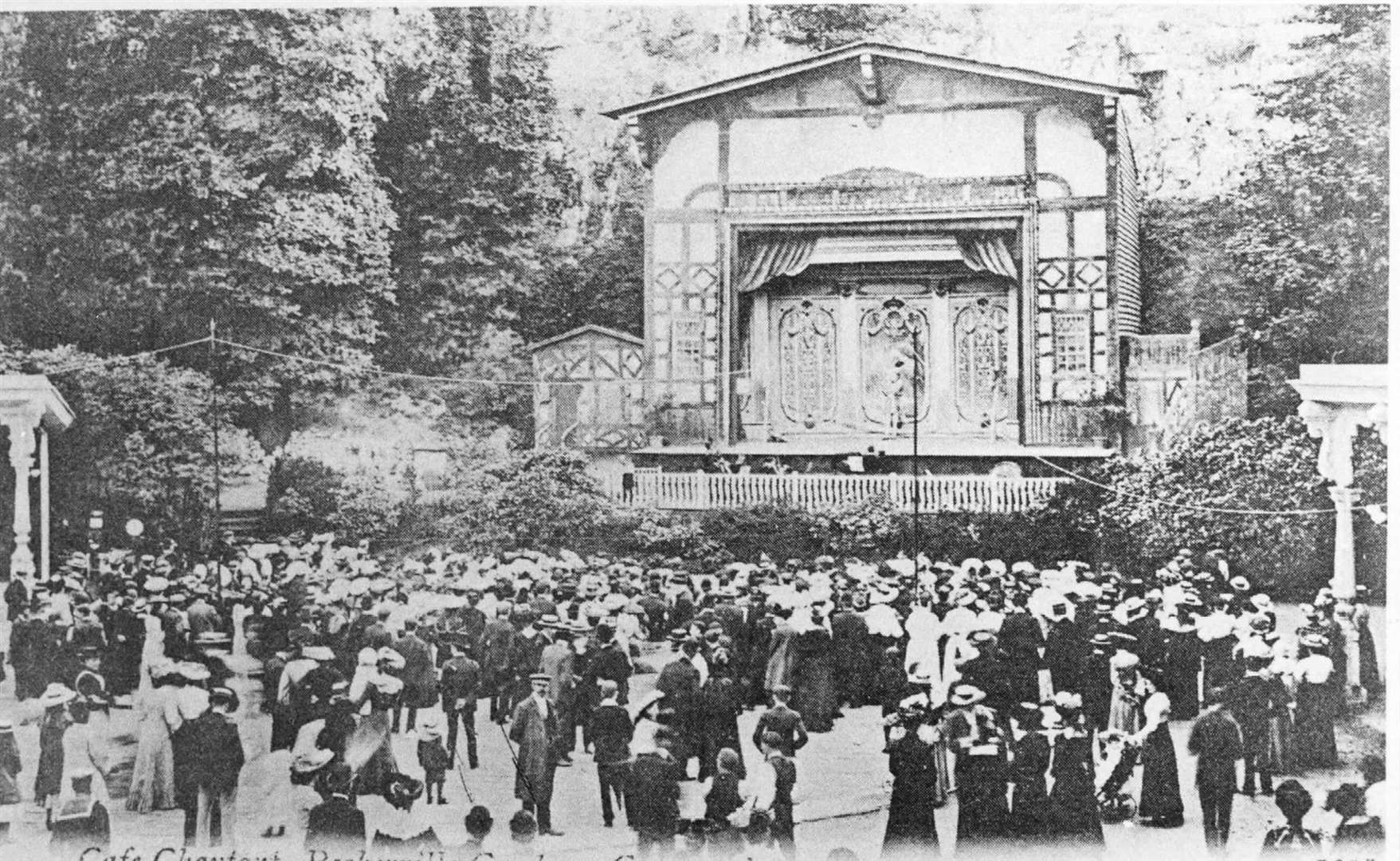 Rosherville’s gardens proved hugely popular with visitors disembarking from a nearby pier