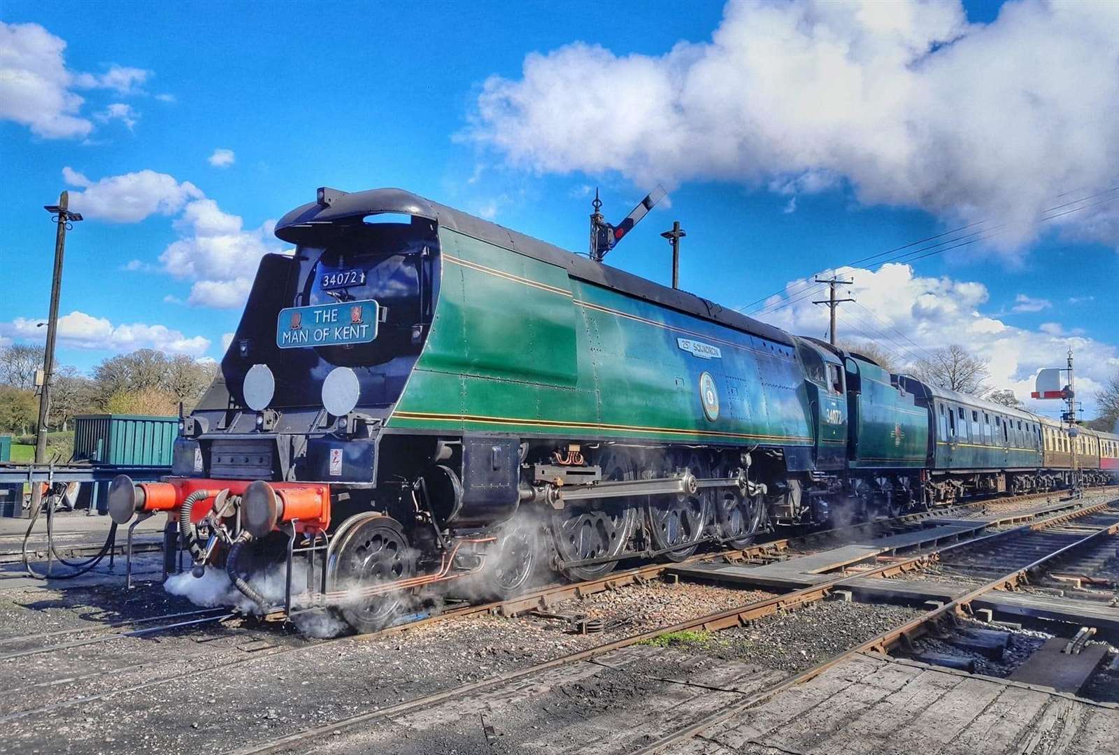 Train stations at Tenterden and Bodiam will host lots of 1940s-themed activities. Picture: Facebook / KESR