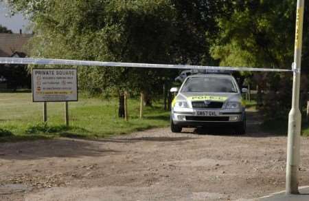 Police tape off scene of the shooting in Herne Bay