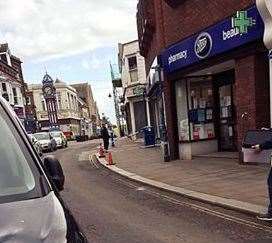 Police have set up a cordon outside the Boots store. Picture: Phill Fosters Smillie