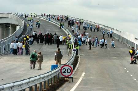 The second crossing is due to be opened officially on July 3