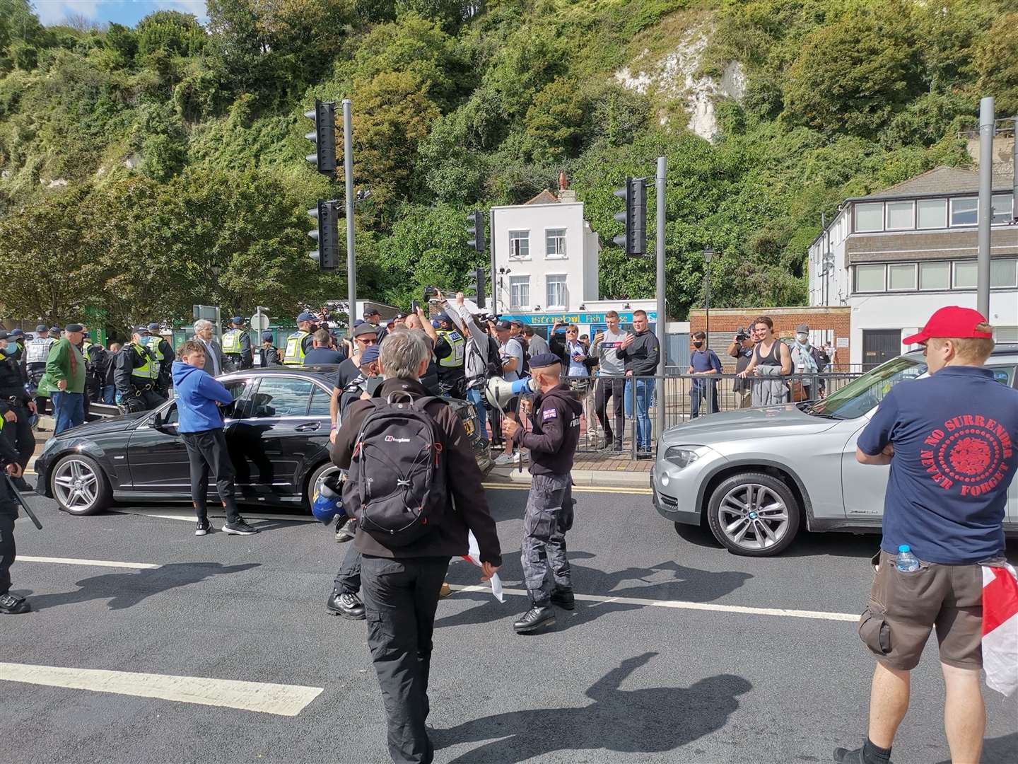 Protestes have taken over the A20. Picture: Oliver Kemp