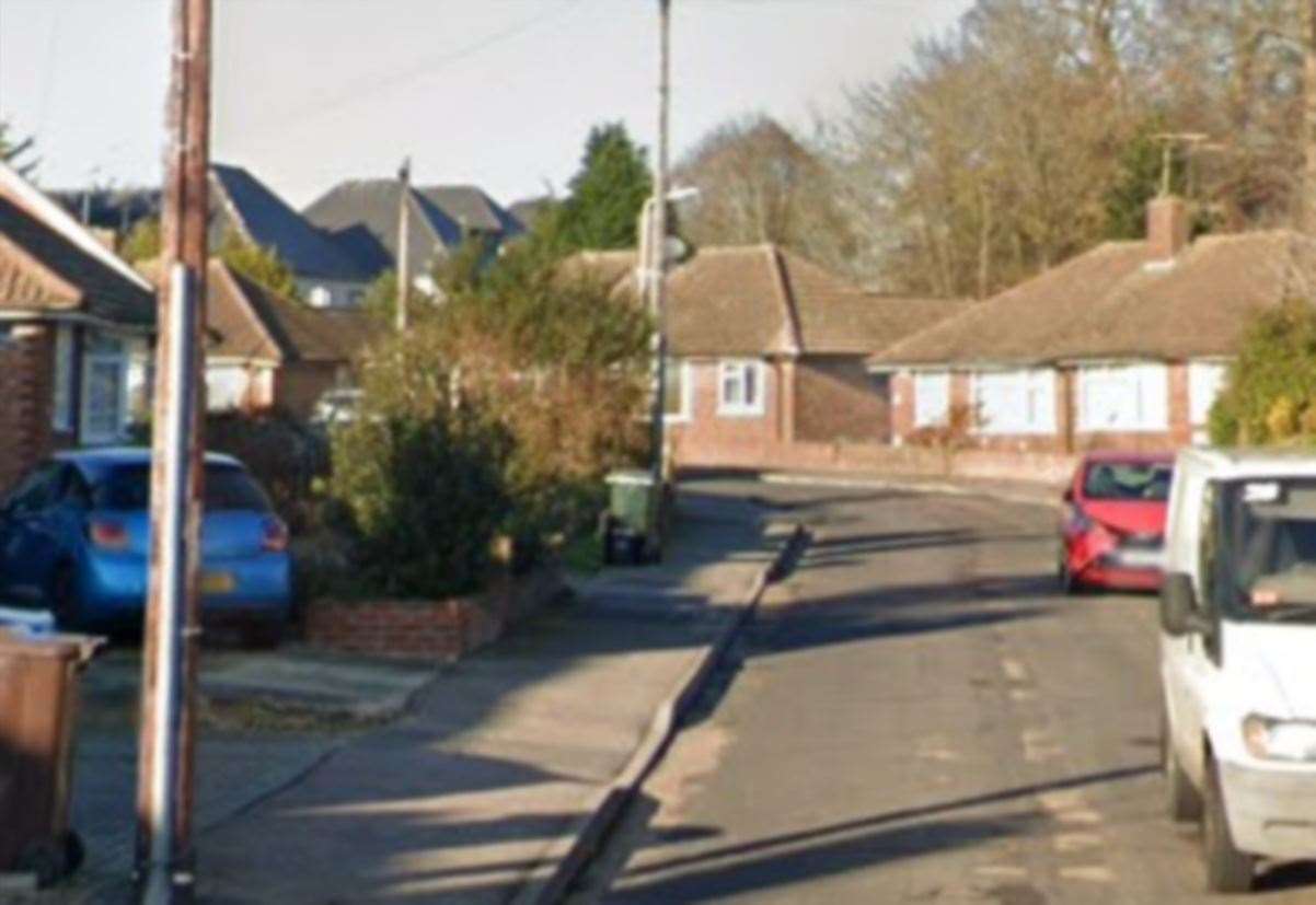 A man was arrested following a police raid at a property in Tadworth Road in Kennington, Ashford. Picture: Google