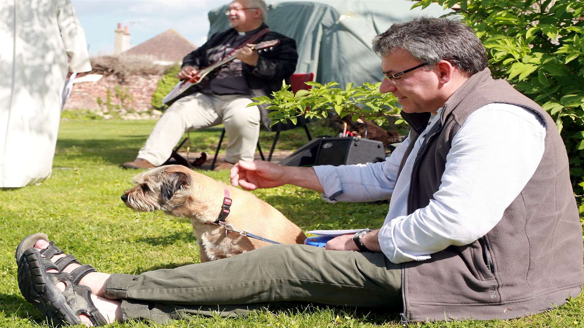 Chis McLaren with his dog