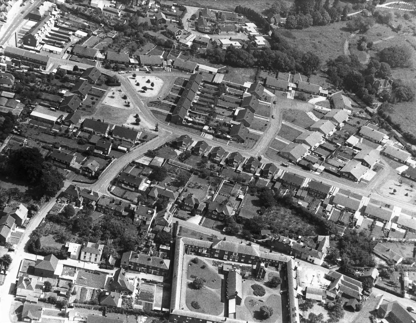 An aerial view of Bridge